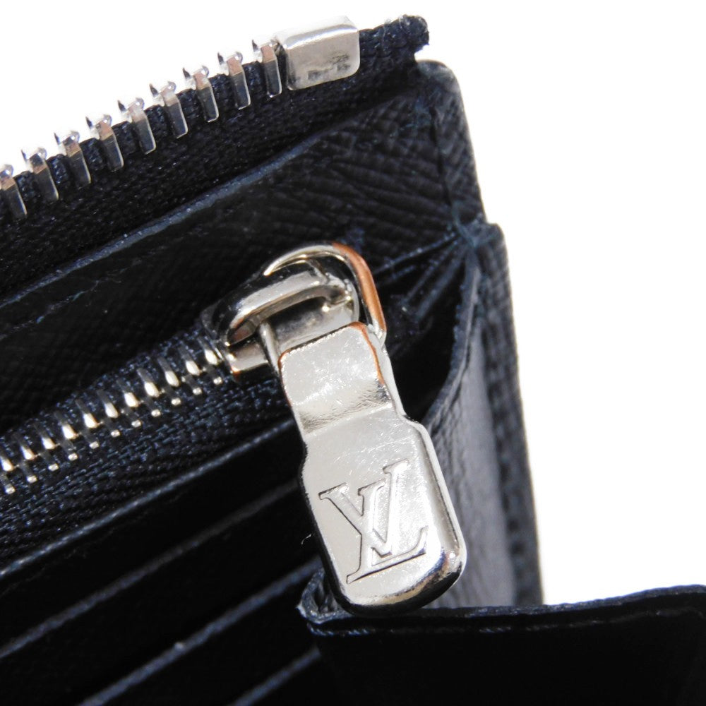LOUIS VUITTON Long Wallet Purse N60379 Damier Graphite canvas x cowhide leather Noir Damier Graphite Zippy dragonne