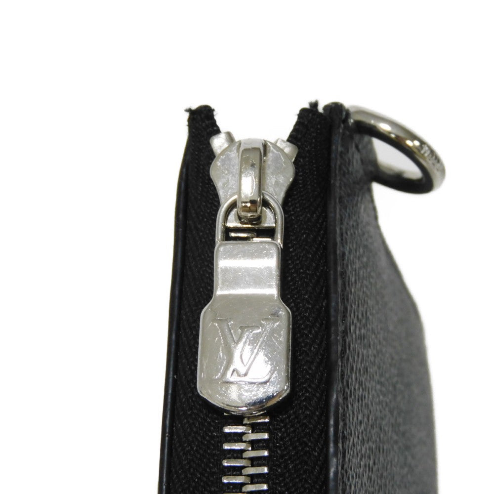 LOUIS VUITTON Long Wallet Purse N60379 Damier Graphite canvas x cowhide leather Noir Damier Graphite Zippy dragonne