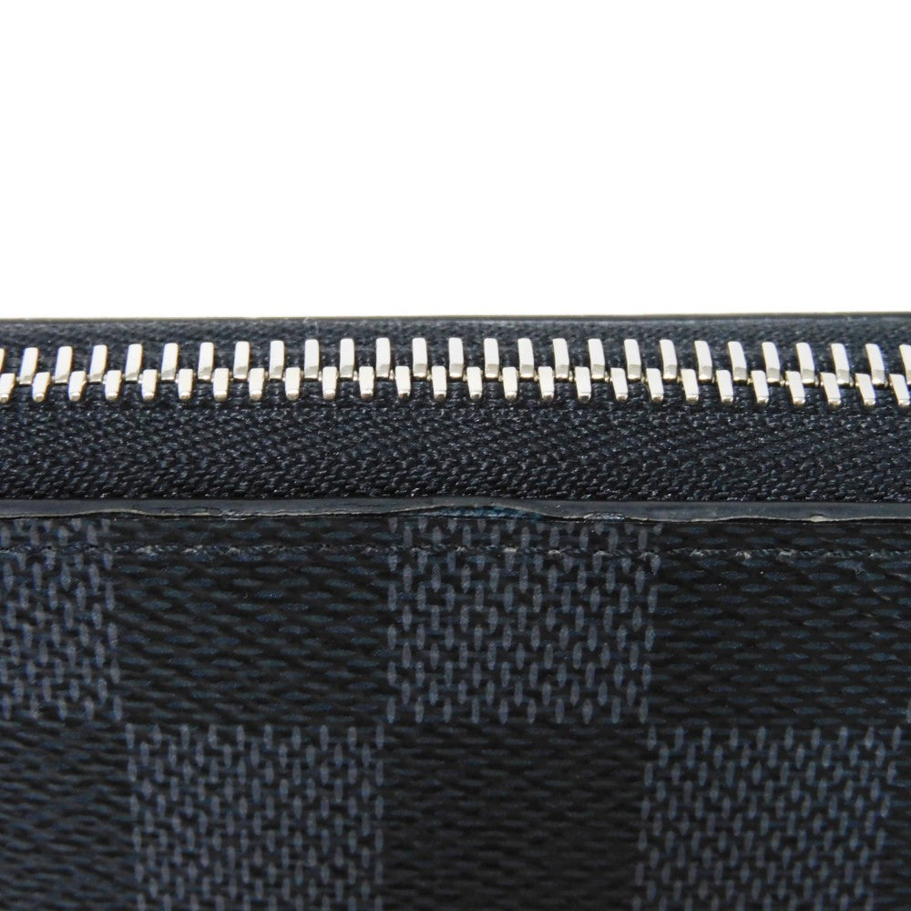 LOUIS VUITTON Long Wallet Purse N60379 Damier Graphite canvas x cowhide leather Noir Damier Graphite Zippy dragonne