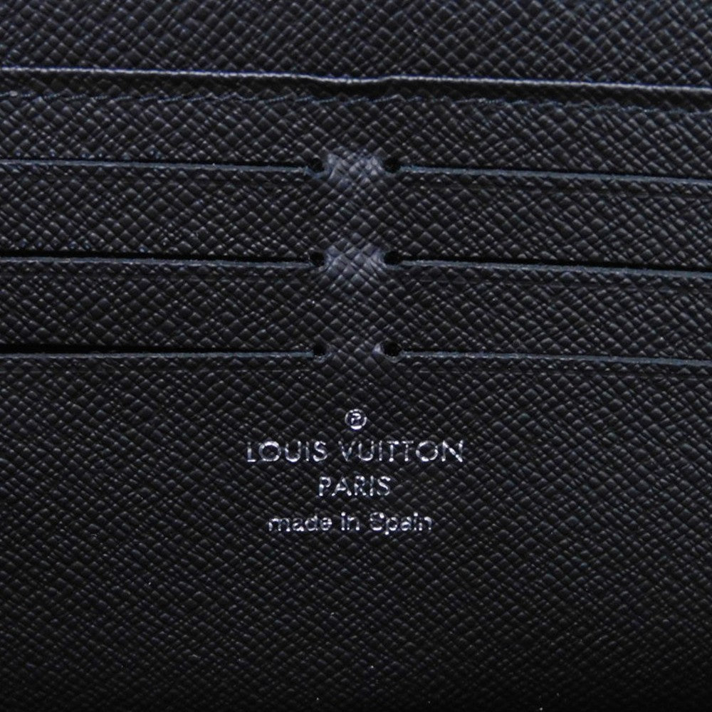 LOUIS VUITTON Long Wallet Purse N60379 Damier Graphite canvas x cowhide leather Noir Damier Graphite Zippy dragonne