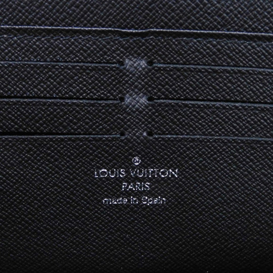 LOUIS VUITTON Long Wallet Purse N60379 Damier Graphite canvas x cowhide leather Noir Damier Graphite Zippy dragonne