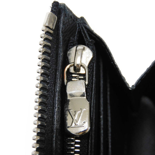 LOUIS VUITTON Long Wallet Purse N60379 Damier Graphite canvas x cowhide leather Noir Damier Graphite Zippy dragonne