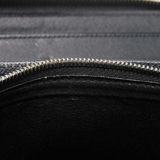 LOUIS VUITTON Long Wallet Purse M30056 Taiga leather (stamped) Noir Taiga Zippy Organizer NM