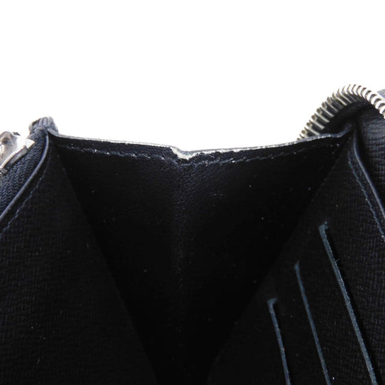 LOUIS VUITTON Long Wallet Purse M30056 Taiga leather (stamped) Noir Taiga Zippy Organizer NM