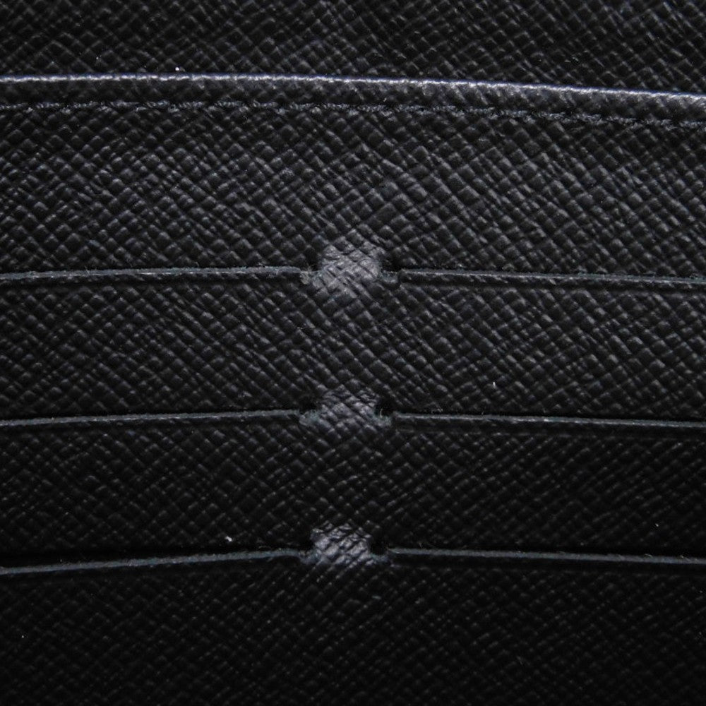 LOUIS VUITTON Long Wallet Purse M30056 Taiga leather (stamped) Noir Taiga Zippy Organizer NM