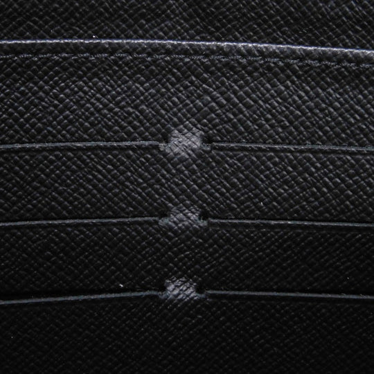 LOUIS VUITTON Long Wallet Purse M30056 Taiga leather (stamped) Noir Taiga Zippy Organizer NM