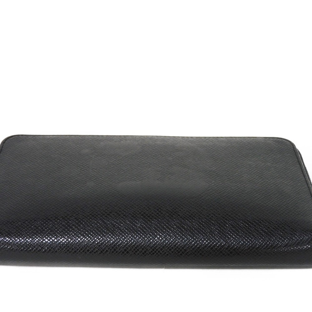 LOUIS VUITTON Long Wallet Purse M30056 Taiga leather (stamped) Noir Taiga Zippy Organizer NM