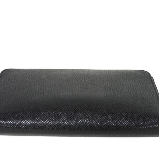 LOUIS VUITTON Long Wallet Purse M30056 Taiga leather (stamped) Noir Taiga Zippy Organizer NM