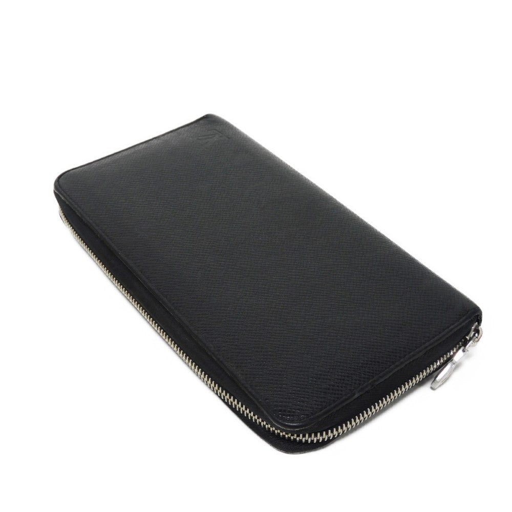 LOUIS VUITTON Long Wallet Purse M30056 Taiga leather (stamped) Noir Taiga Zippy Organizer NM