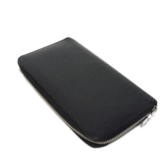 LOUIS VUITTON Long Wallet Purse M30056 Taiga leather (stamped) Noir Taiga Zippy Organizer NM