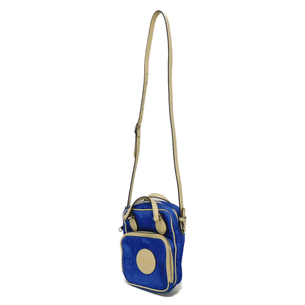 GUCCI Shoulder Bag 625850 GG nylon x calf leather (embossed) blue GG nylon Off the Grid Crossbody