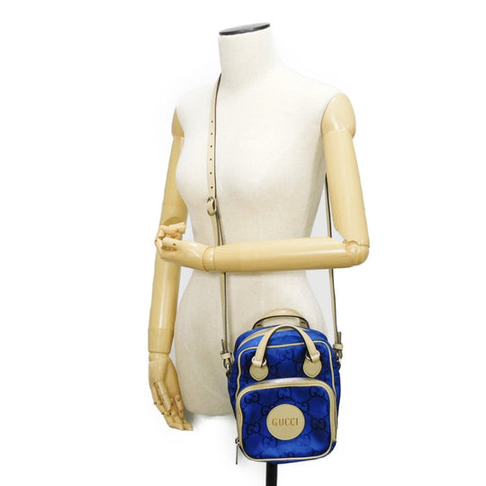 GUCCI Shoulder Bag 625850 GG nylon x calf leather (embossed) blue GG nylon Off the Grid Crossbody