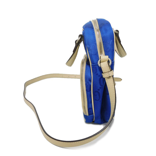 GUCCI Shoulder Bag 625850 GG nylon x calf leather (embossed) blue GG nylon Off the Grid Crossbody