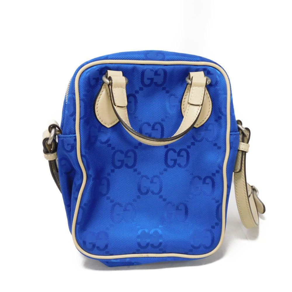 GUCCI Shoulder Bag 625850 GG nylon x calf leather (embossed) blue GG nylon Off the Grid Crossbody