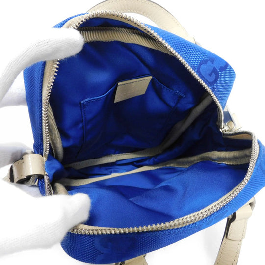 GUCCI Shoulder Bag 625850 GG nylon x calf leather (embossed) blue GG nylon Off the Grid Crossbody