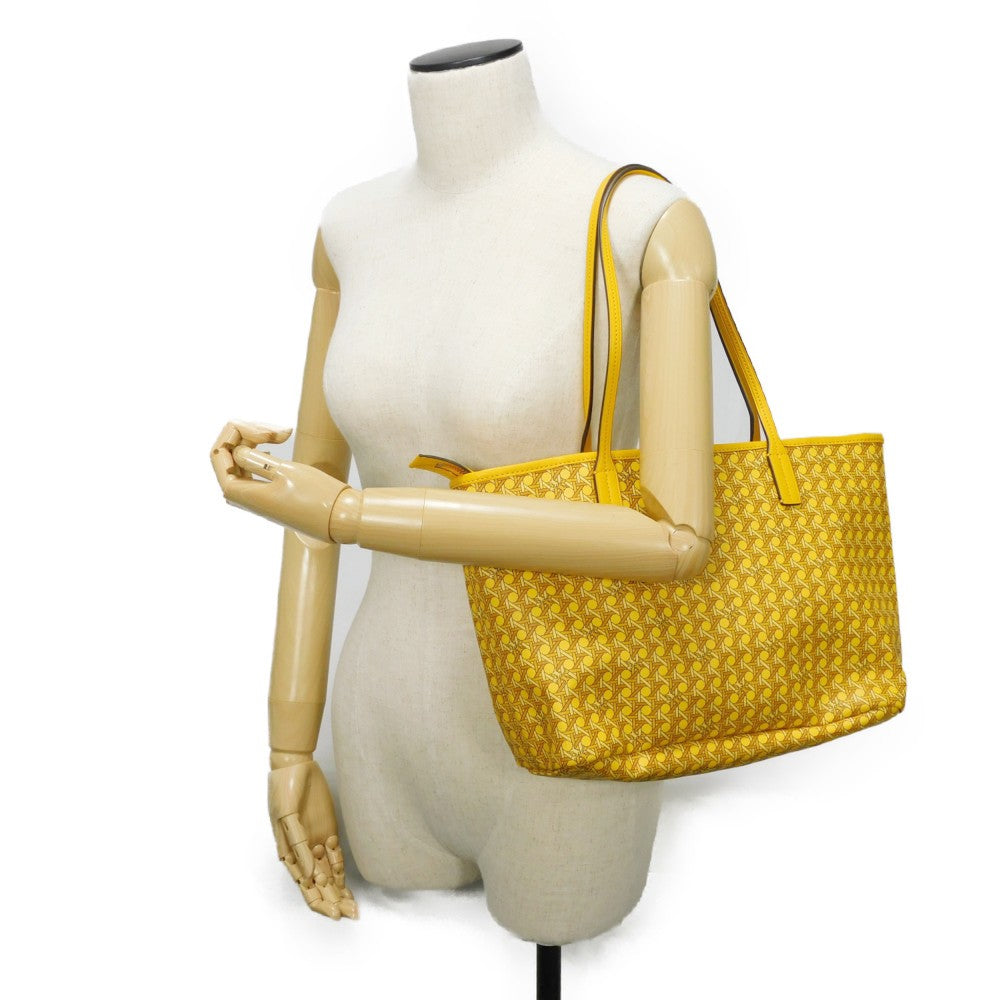 Tory Burch Tote Bag 147748 Coating canvas Sunset Glow Double T Small Basket Weave Tote