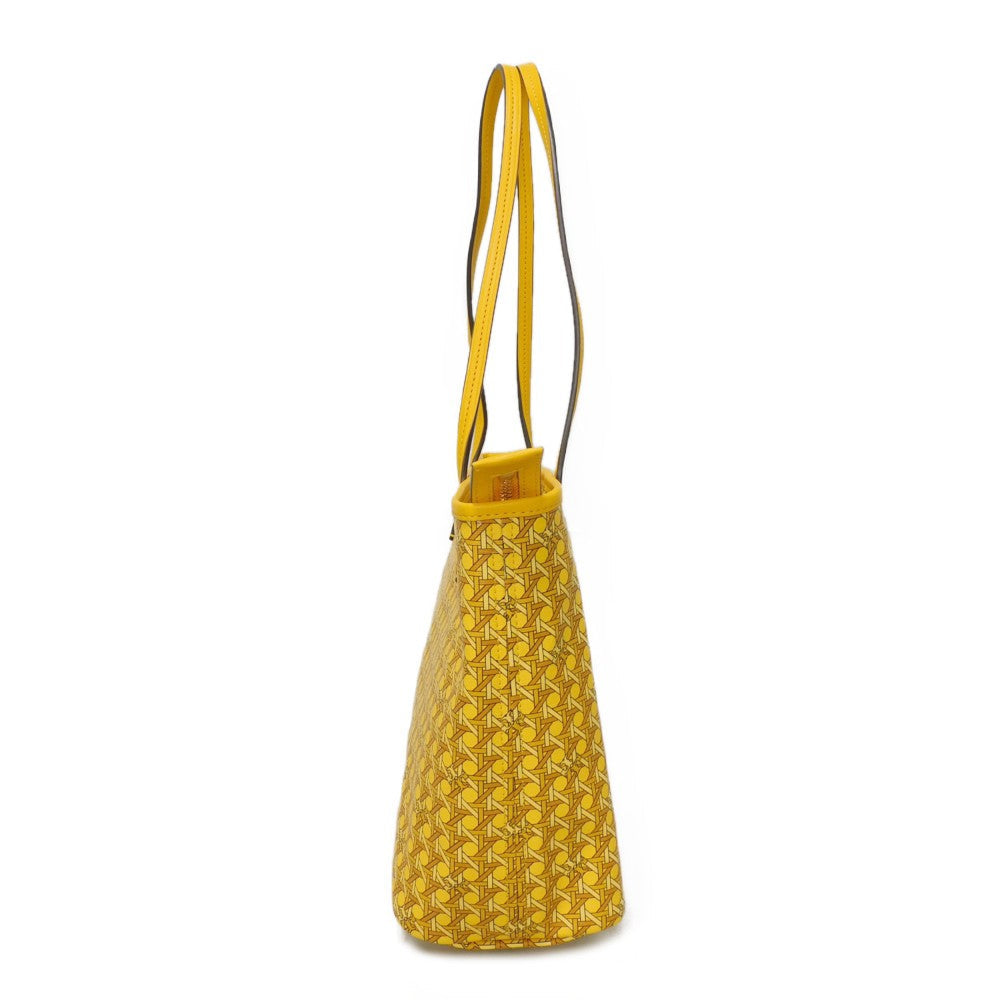 Tory Burch Tote Bag 147748 Coating canvas Sunset Glow Double T Small Basket Weave Tote