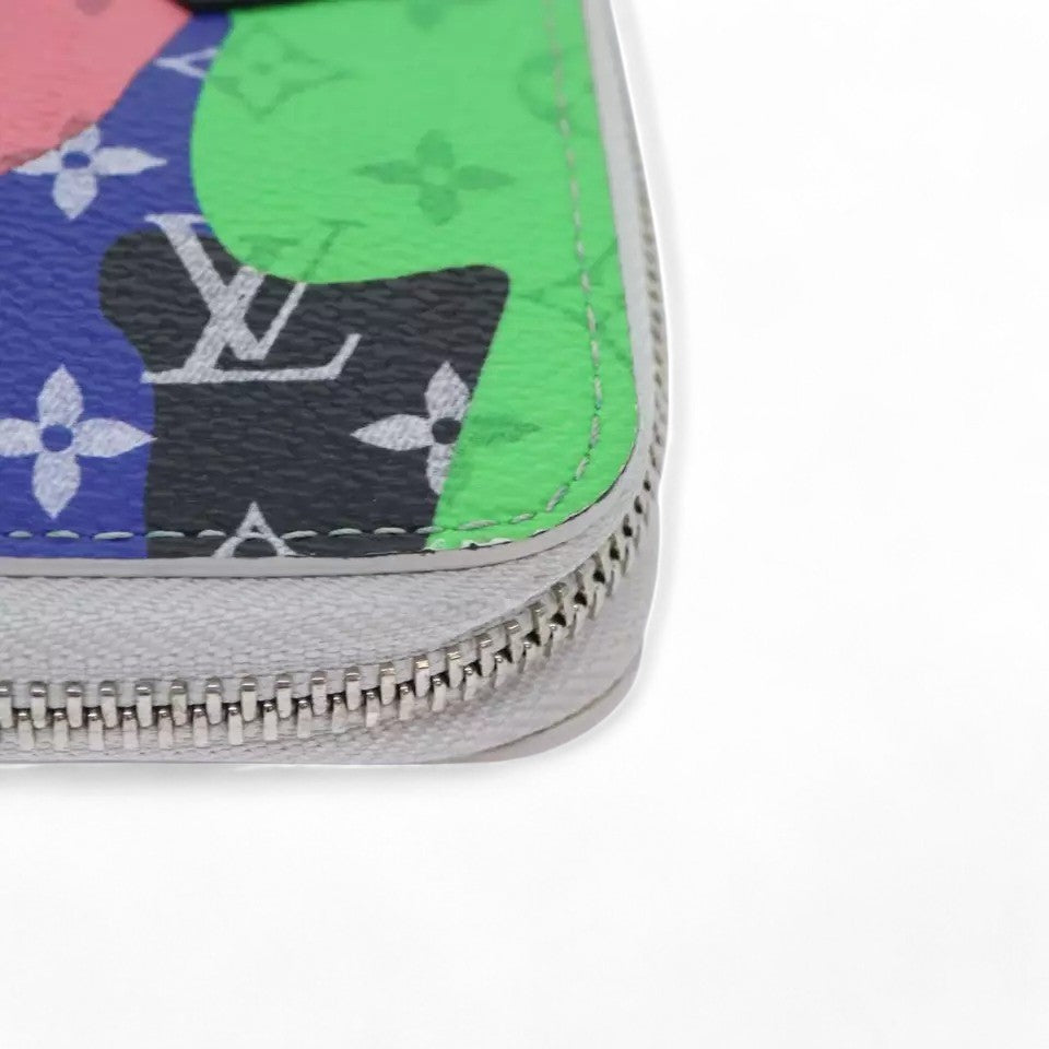 Louis Vuitton Monogram Portrait Zippy Vertical Wallet White Unisex Long Wallet