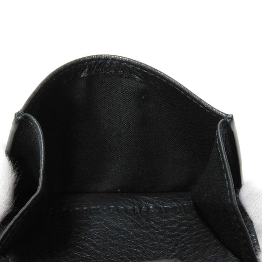 BALENCIAGA Tri-fold wallet 391446 DLQ0N 1000 Smooth calfskin (embossed) black New logo Paper mini wallet