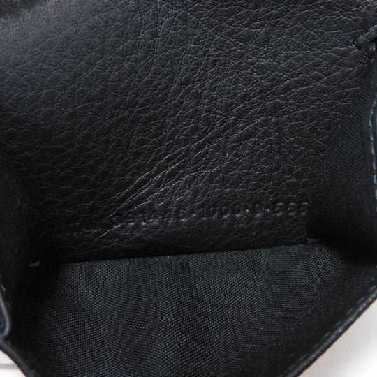 BALENCIAGA Tri-fold wallet 391446 DLQ0N 1000 Smooth calfskin (embossed) black New logo Paper mini wallet