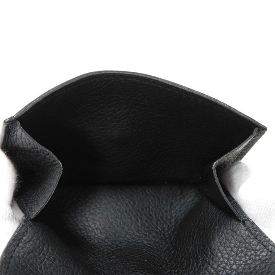 LOUIS VUITTON Tri-fold wallet M63921 Grain calf leather (embossed) Noir LV logo Portefeuille Rock Mini