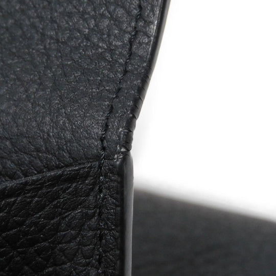 LOUIS VUITTON Tri-fold wallet M63921 Grain calf leather (embossed) Noir LV logo Portefeuille Rock Mini