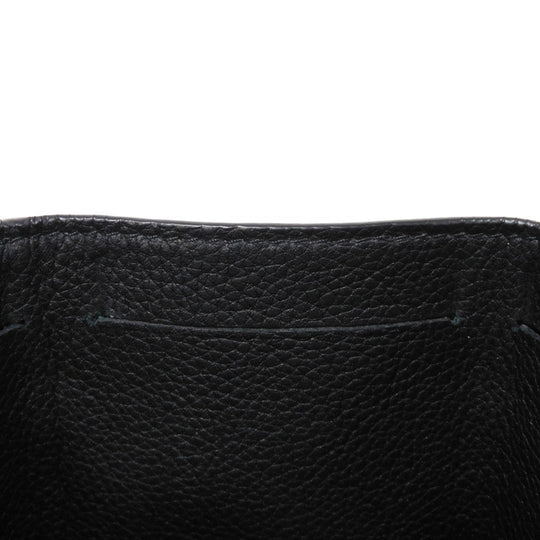 LOUIS VUITTON Tri-fold wallet M63921 Grain calf leather (embossed) Noir LV logo Portefeuille Rock Mini