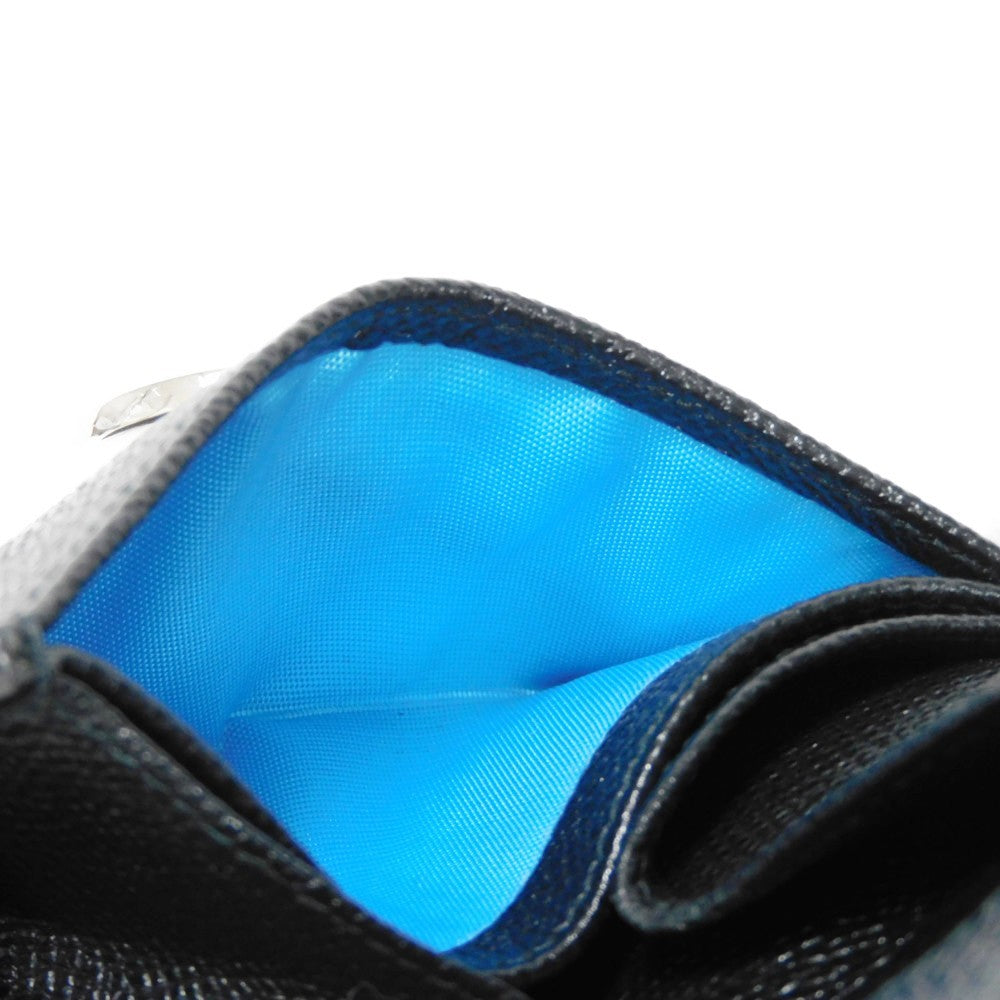 BVLGARI Coin case 33749 Grain calf leather (embossed) black double logo ring Clip coin purse