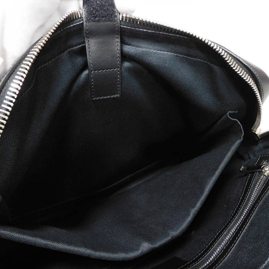 GUCCI Business bag 474135 GG Supreme canvas (polyurethane processing) x Calfskin leather black logo embossed leather patch GG Supreme Briefcase