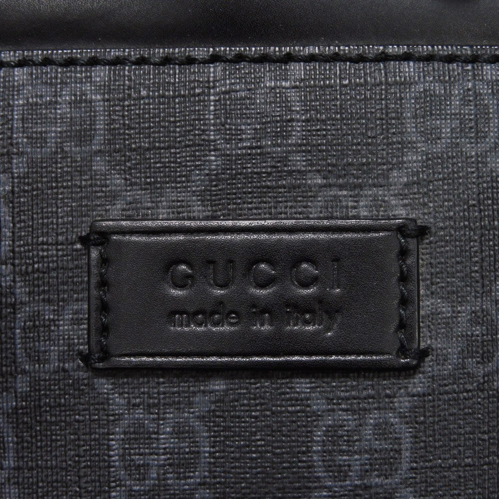 GUCCI Business bag 474135 GG Supreme canvas (polyurethane processing) x Calfskin leather black logo embossed leather patch GG Supreme Briefcase