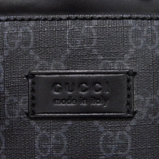 GUCCI Business bag 474135 GG Supreme canvas (polyurethane processing) x Calfskin leather black logo embossed leather patch GG Supreme Briefcase