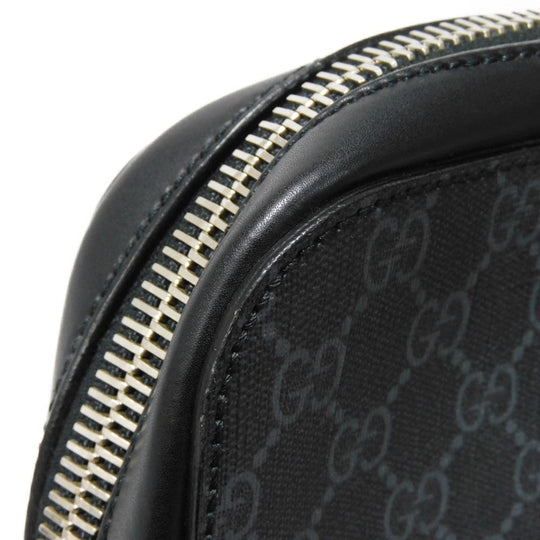 GUCCI Business bag 474135 GG Supreme canvas (polyurethane processing) x Calfskin leather black logo embossed leather patch GG Supreme Briefcase