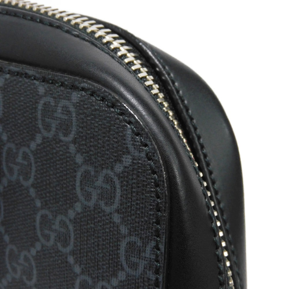 GUCCI Business bag 474135 GG Supreme canvas (polyurethane processing) x Calfskin leather black logo embossed leather patch GG Supreme Briefcase