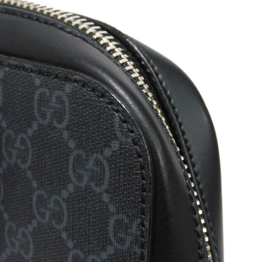 GUCCI Business bag 474135 GG Supreme canvas (polyurethane processing) x Calfskin leather black logo embossed leather patch GG Supreme Briefcase