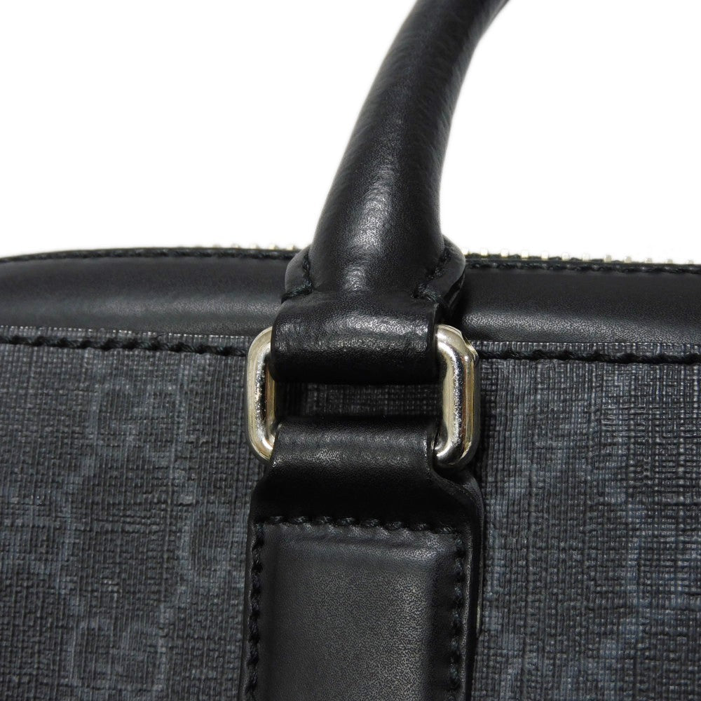 GUCCI Business bag 474135 GG Supreme canvas (polyurethane processing) x Calfskin leather black logo embossed leather patch GG Supreme Briefcase