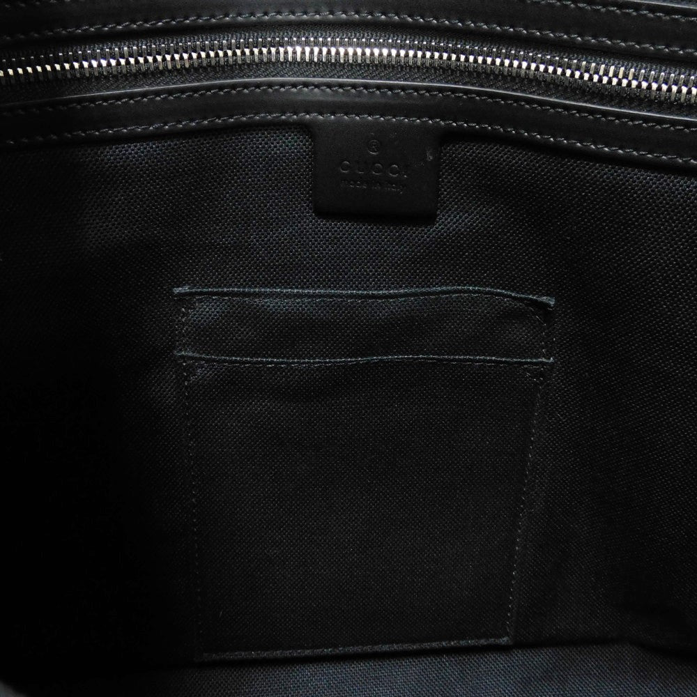 GUCCI Business bag 474135 GG Supreme canvas (polyurethane processing) x Calfskin leather black logo embossed leather patch GG Supreme Briefcase