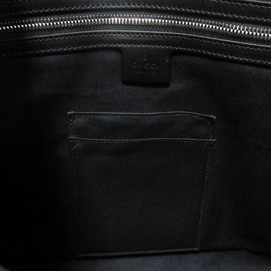 GUCCI Business bag 474135 GG Supreme canvas (polyurethane processing) x Calfskin leather black logo embossed leather patch GG Supreme Briefcase