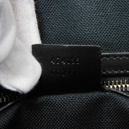 GUCCI Business bag 474135 GG Supreme canvas (polyurethane processing) x Calfskin leather black logo embossed leather patch GG Supreme Briefcase