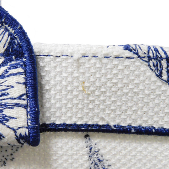 Dior Tote Bag M1296ZRVX_M933 cotton Ecru White x Blue compass rose book tote medium
