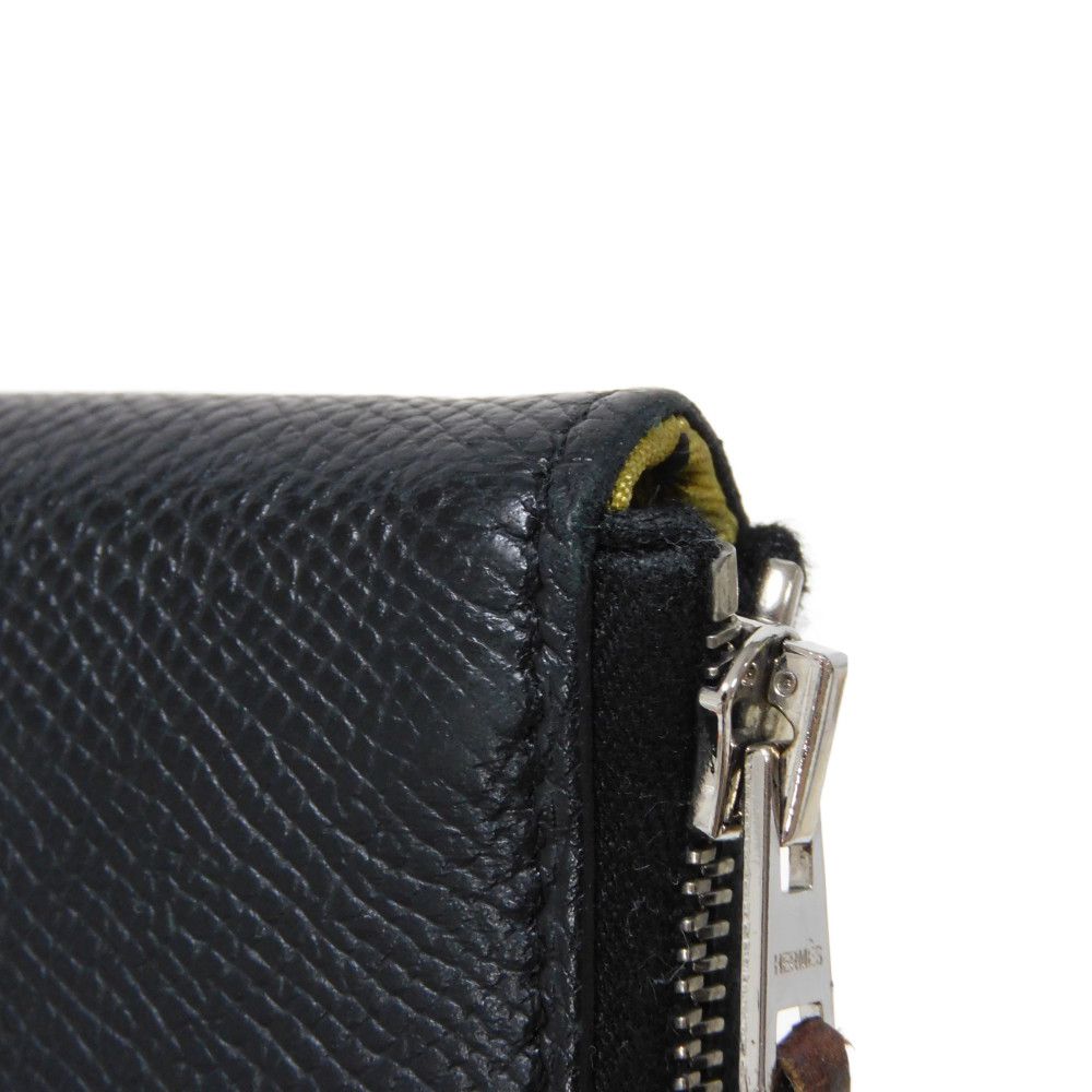 HERMES Long Wallet Purse Epsom , Barenia black King Tiger Fururi Azap Long Silk Inn