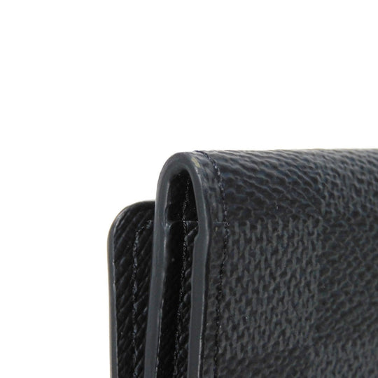 LOUIS VUITTON Card Case N63338 Damier Graffit canvas x grain leather black Damier Graphite Anneveld Cult de Visit