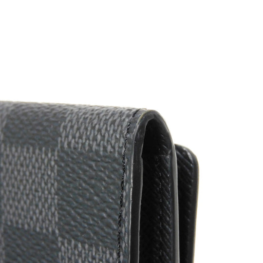 LOUIS VUITTON Card Case N63338 Damier Graffit canvas x grain leather black Damier Graphite Anneveld Cult de Visit
