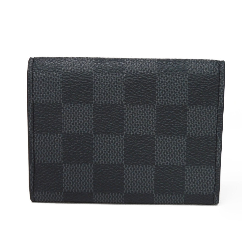 LOUIS VUITTON Card Case N63338 Damier Graffit canvas x grain leather black Damier Graphite Anneveld Cult de Visit