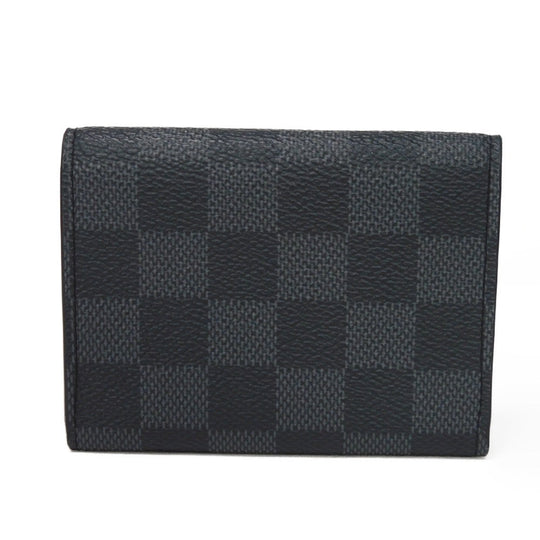 LOUIS VUITTON Card Case N63338 Damier Graffit canvas x grain leather black Damier Graphite Anneveld Cult de Visit