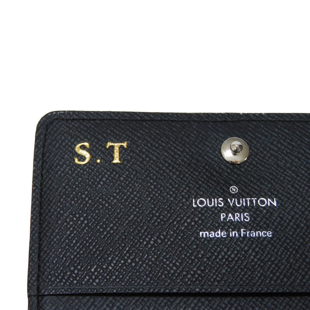 LOUIS VUITTON Card Case N63338 Damier Graffit canvas x grain leather black Damier Graphite Anneveld Cult de Visit