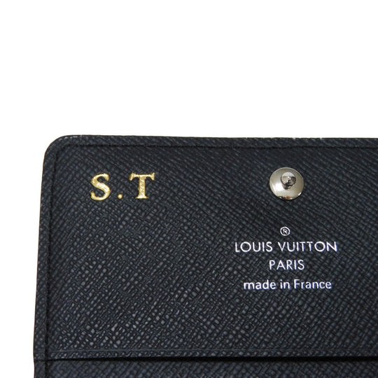 LOUIS VUITTON Card Case N63338 Damier Graffit canvas x grain leather black Damier Graphite Anneveld Cult de Visit
