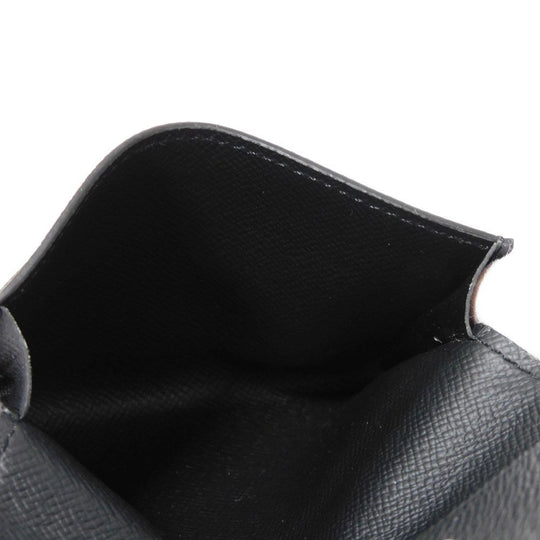 LOUIS VUITTON Card Case N63338 Damier Graffit canvas x grain leather black Damier Graphite Anneveld Cult de Visit