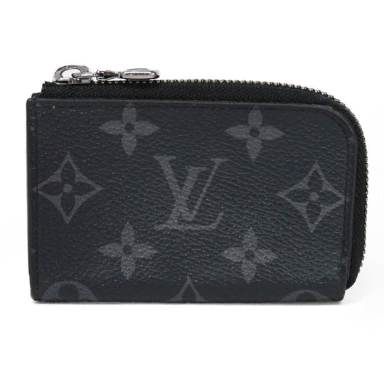LOUIS VUITTON Coin case M63536 Monogram Eclipse canvas x grain leather black Monogram Eclipse Portemone Jules