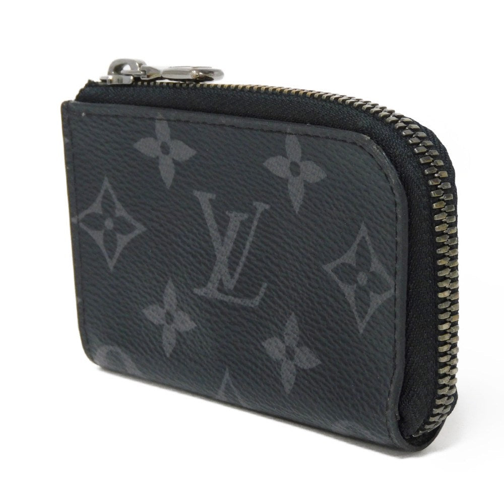 LOUIS VUITTON Coin case M63536 Monogram Eclipse canvas x grain leather black Monogram Eclipse Portemone Jules