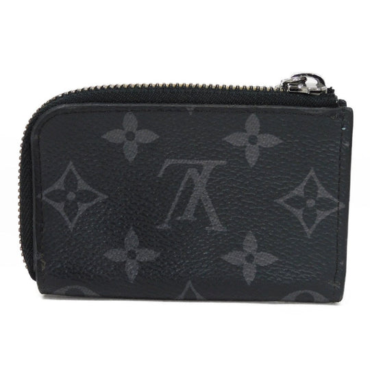 LOUIS VUITTON Coin case M63536 Monogram Eclipse canvas x grain leather black Monogram Eclipse Portemone Jules